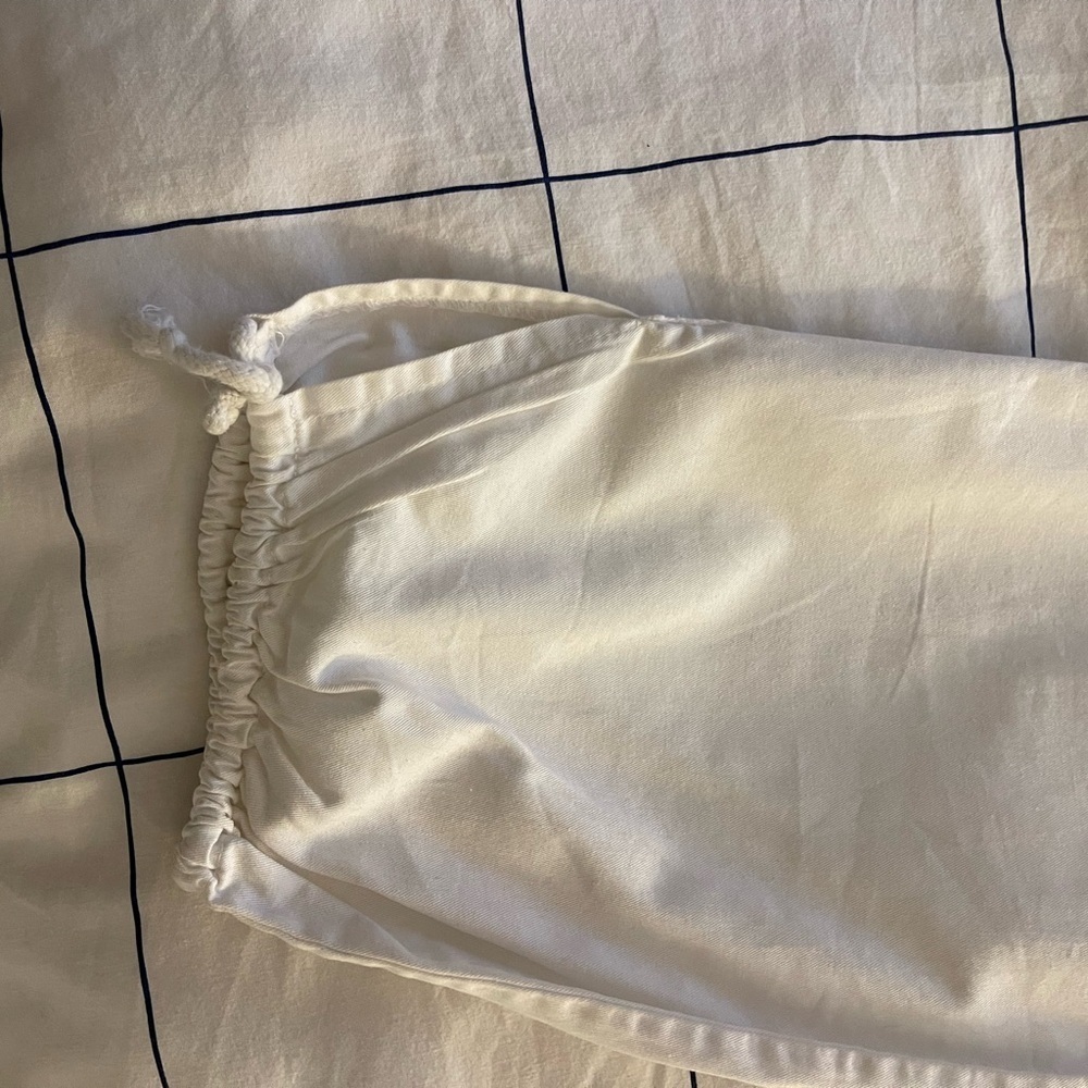 100% Cotton Vintage White Cargo Pants - Picture 2 of 7